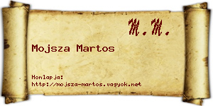 Mojsza Martos névjegykártya